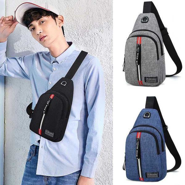 

new men travel business chest bag burglarproof shoulder bag holster anti theft security strap canvas crossbody bags