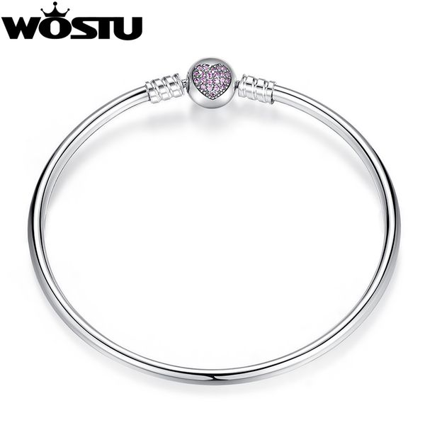

authentic 100% 925 sterling silver bangle fit bracelet charm bead bangle for women luxury jewelry original pulseira xchs904 cx200702, Black