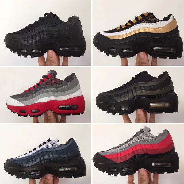 

nike air max 95 2019 дизайнер классическая детская обувь дети мальчики девочки спортивные кроссовки малыш кроссовки дизайнер кроссовки бег р, Black