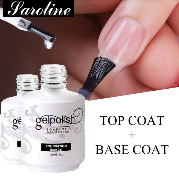 

saroline and base coat 8ml uv nail gel coat base and gel nail polish primer long lasting design manicure, Red;pink