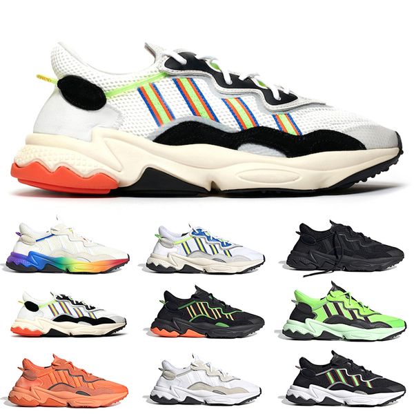 

pride 3m reflective xeno ozweego for men women casual shoes era pack core black neon green tones pride trainer sports sneakers size 36-45