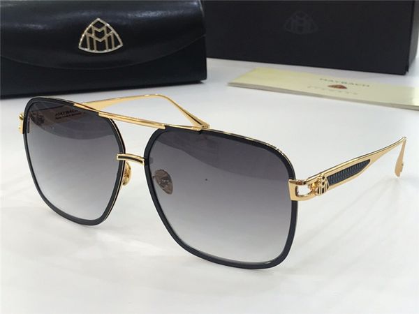 

new luxury k gold men eyewear car brand maybach designer glasses pilot titanium frame quantity outdoor uv400 sunglasses, White;black