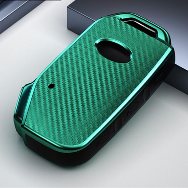 

carbon fiber car key fob skin set cover case shell holder for kia 2020 2020 sportage r stinger remote sorento cerato protect key