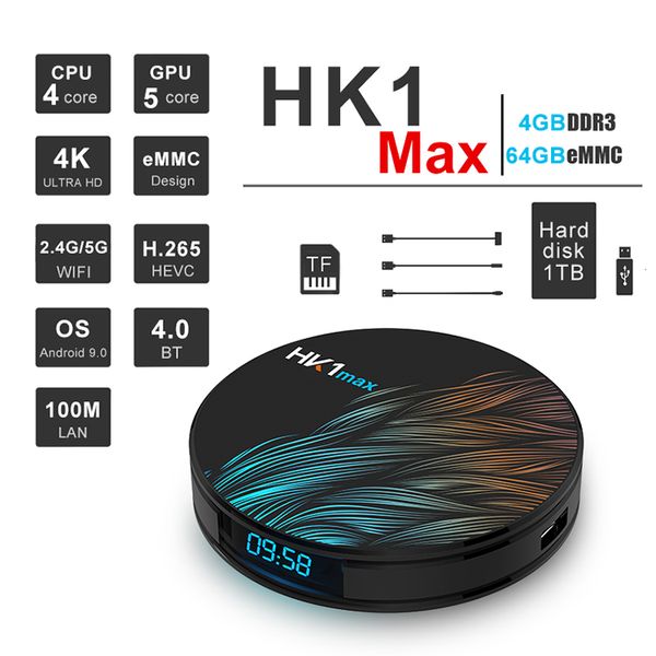

HK1 MAX Android 9.0 TV BOX 4GB 64GB 32GB RK3328 Quad Core 2.4G 5G Dual Wifi Media Player