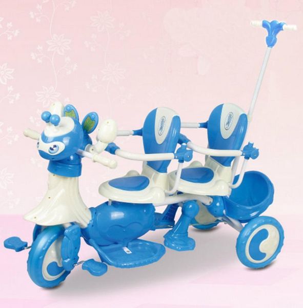

children twins tricycle baby double stroller bicycle child tricycle three wheels trolley infant double strollers twin babies 1~6