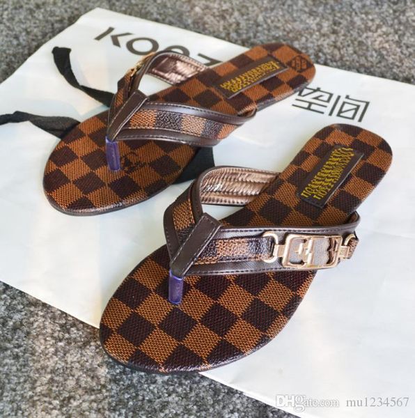 

flip-flops ladies spring/summer 2019 new euro-american all-in-one non-slip wear large size beach clip flat bottom sandals 35--42, Black