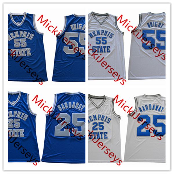 

ncaa #55 lorenzen wright memphis state tigers college basketball jerseys stitched #25 penny hardaway orlando memphis state tigers jersey, Black;red