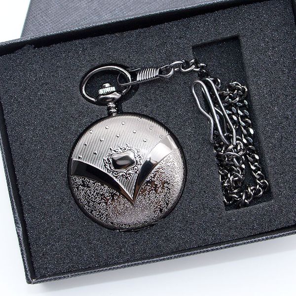 

mechanical pocket watch roman number dial pendant necklace chain fob watch men gift reloj de bolsillo, Slivery;golden