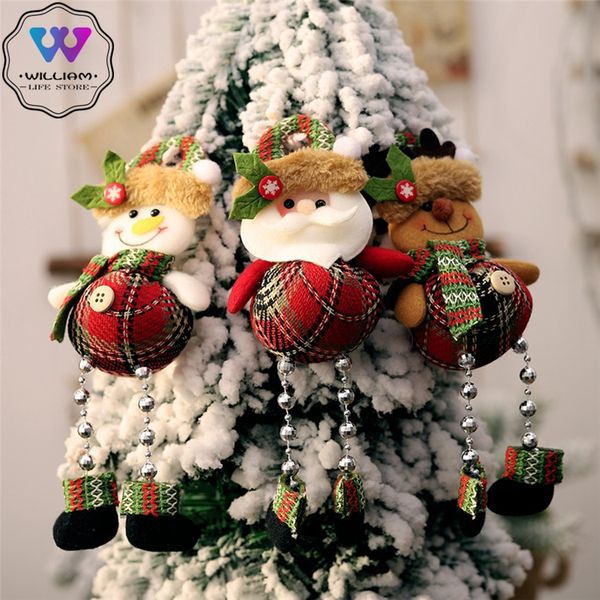 

2020 new year hanging leg christmas doll decoration ornaments reindeer snowman pendant party for home xmas gift decorations