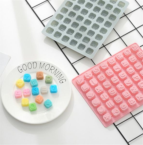 

bar dining baking tools cake letter mold silicone chocolate alphabet mold form for ice chunk diy gift maker pudding candy craft mould