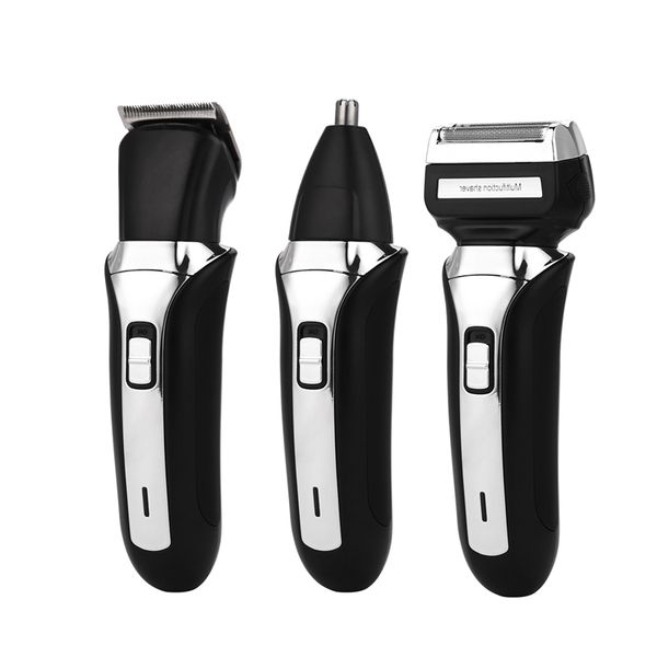 

3 in 1 electric shaver cordless beard trimmer rechargeable nose hair trimmer men sideburns shaving razor face care grooming set