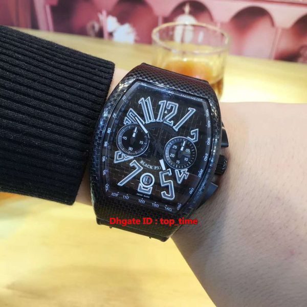 

watch new saratoge pxl miyota quartz chronograph mens watch v 45 cc dt black pxl black dial leather&rubber strap gents sport watches, Slivery;brown