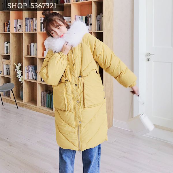 

cotton-padded clothes woman 2019 winter keep warm cotton suit-dress fat mm easy thin cotton-padded jacket ma'am loose coat tide, Black