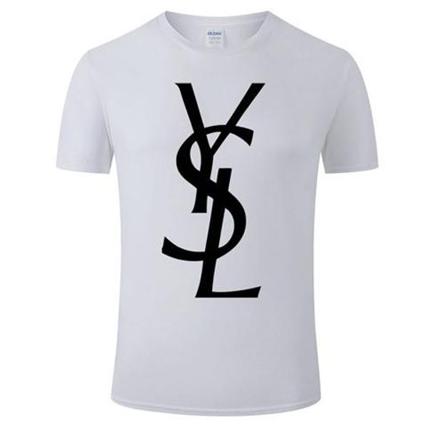 

В6 Ив Сен Лоран мужские люксовый бренд дизайнер Т рубашки хип-хоп Белый Мужская одежда случайные футболки для мужчин с письма печатаются футболки