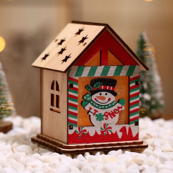 

led деревянные рождество светящийся дом игрушки светящиеся в темноте новогоднее украшение для дома монтессори игрушки для детей xmas подарко