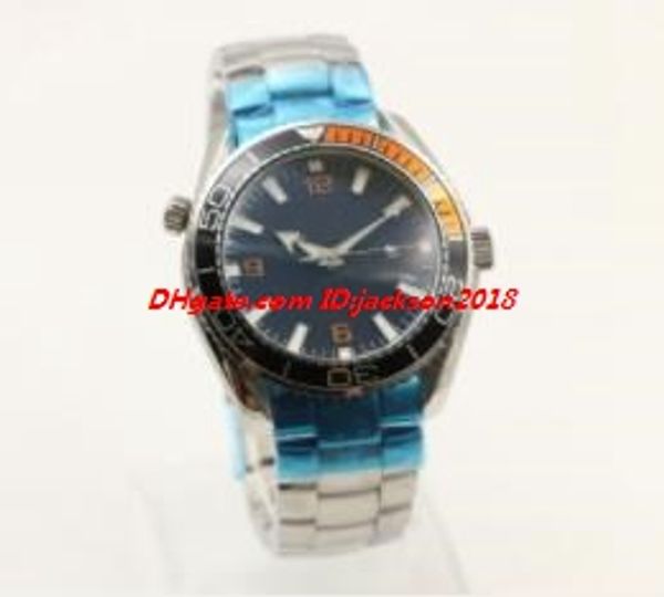 

men watch wristwatch black blue dial automatic 43.5mm 215.30.44.21.01.002 stainless steel bracelet luxury watch ing, Slivery;brown