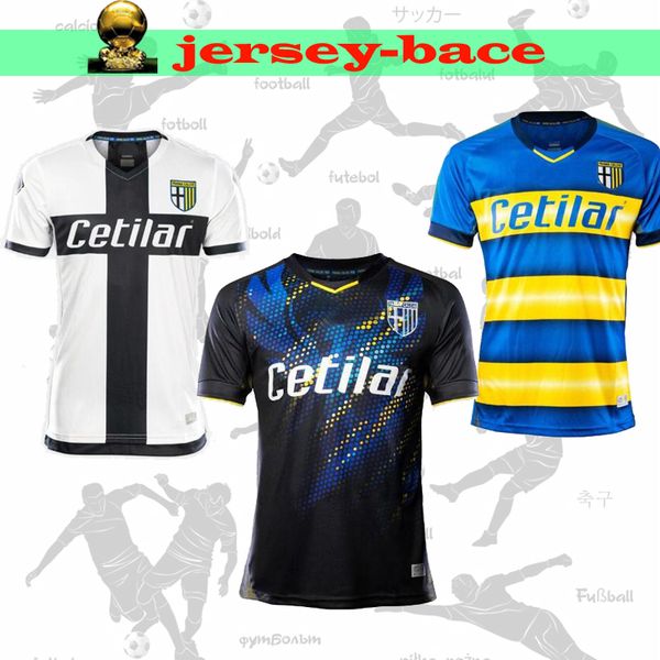 

new 19 20 parma soccer jersey inglese home away 3rd karamoh gervinho grassi kuko cornelius hernani jr kids men football shirt, Black;yellow