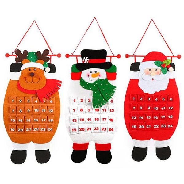 

new year about 68cm 1pc christmas advent calendar santa claus snowman elk animal xmas christmas ornaments home office decoration