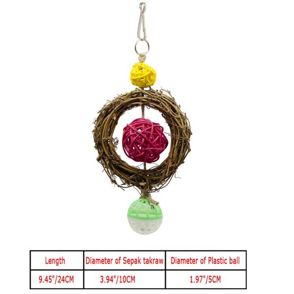 

bird toys parrot toys swing parrot cage ball cockatiel parakeet pet bird bites climb chew hanging
