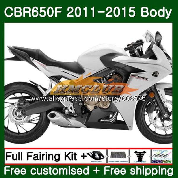 

cbr-650f for cbr 650f 650 f 2011 2012 2013 2014 2015 130cl.3 cbr650 f cbr-650 cbr650f 11 12 13 14 15 glossy white fairing, Black