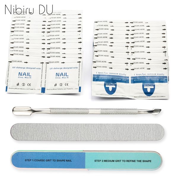 

nail gel lacquer polish foil remover wraps polish remover sandpaper nail file lime double side manicure tools accessories set