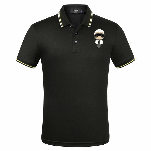 

19ss luxurious italy brand design polo sleeve crewneck sweater sweatshirt fashion pullover fendi polo t-shirt, Gray;blue