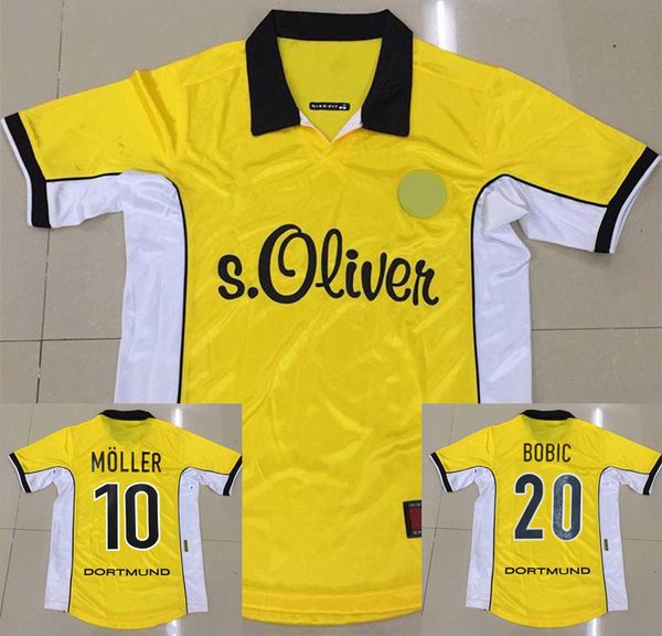 

1998 1999 Dortmund Retro Soccer Jerseys 98 99 MOLLER Chapuisat Herrlich Borussia Vintage football shirts Maillot SALOU Ricken