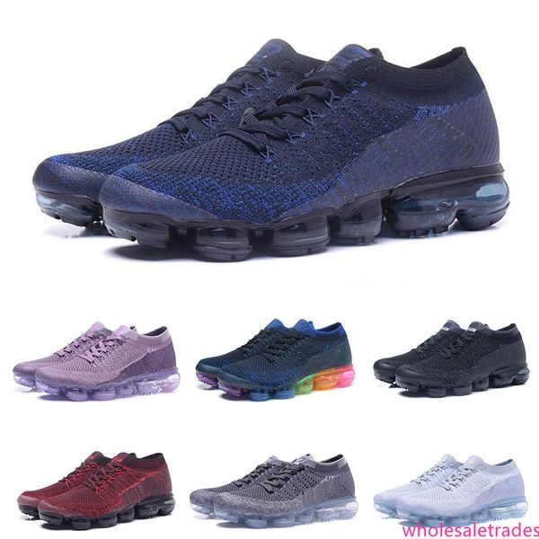 

2020 triple white knit 1.0 running shoes pure platinum univetsity red midnight navy mens womens designer sneakers size 36-46