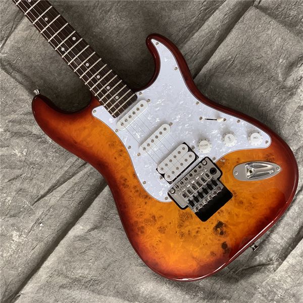 

electric guitar,floyd-rose guitar, mahogany body with tree scar cover guitarra