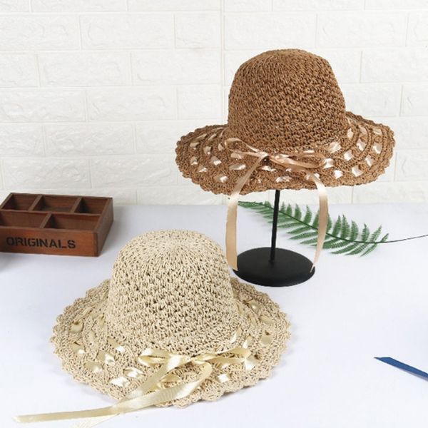 

women straw hat summer handmade crochet ladies straw hat summer hollow sun cap can be folded beach hat jump ropes