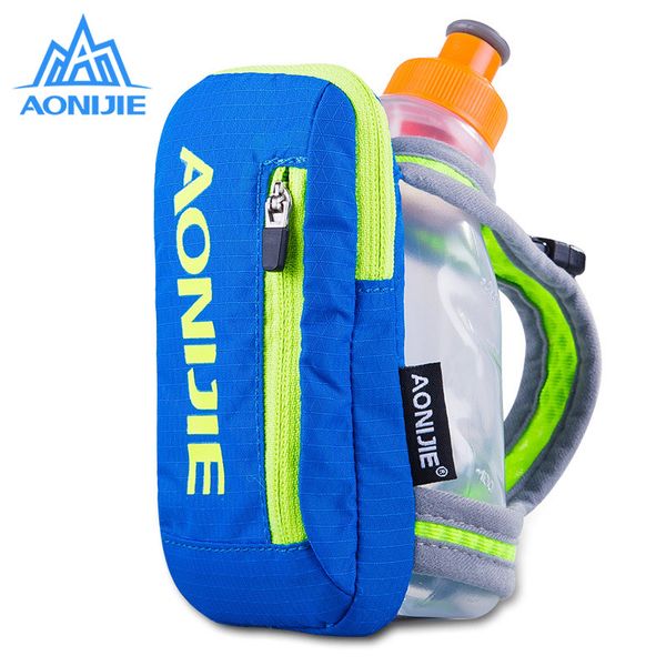

aonijie running hand-hand-held water bottle holder wrist storage bag hydration pack hydra fuel flask marathon race