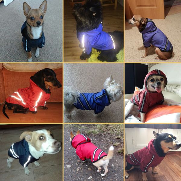 

dog raincoat nylon pet dog cloth puppy coat for dogs cat raincoat dog rain poncho outdoor apparel clothes with safe reflective