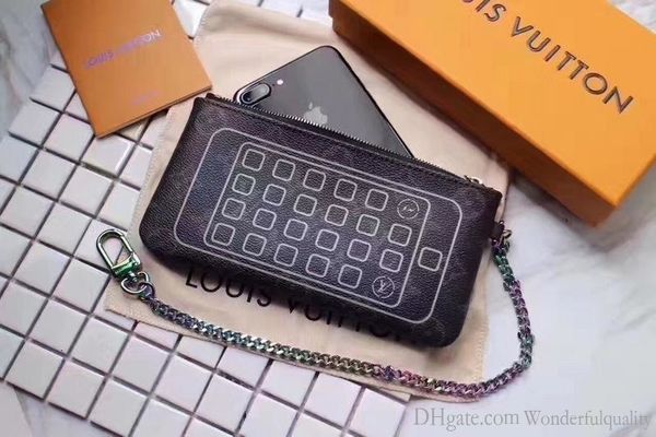 

2019 m64433 new women s clutch wallet leather purse bag key chains wallets purse mini clutches exotics evening chain belt bags