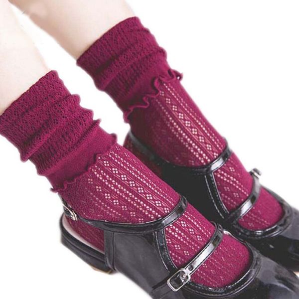 

womens elasticity heap lace slim thin hollow socks new ladies solid lace thin summer short socks