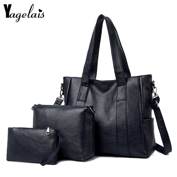 

women's bag 7 colors large-capacity soft pattern handbag 2020 new lady shoulder bag black main 3 bags for women