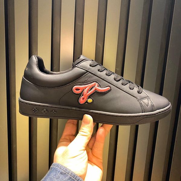 

fashion man casual shoes luxury designers sneaker genuine leather race runner shoes outdoors trainers with box us38-45