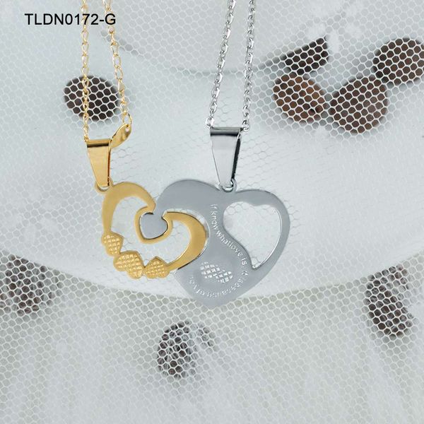 

two love pendant lover necklaces can be divided into two independent gold and silver love stainless steel necklaces