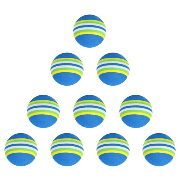 

10pcs rainbow foam sponge indoor practice golf balls, training ball golf clubs equipment dia.42mm