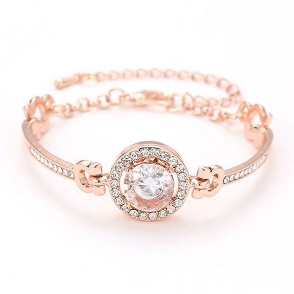 

new sall fashion bracelet for ladies with simple temperament and noble flash drill bracelet of gifts, Black