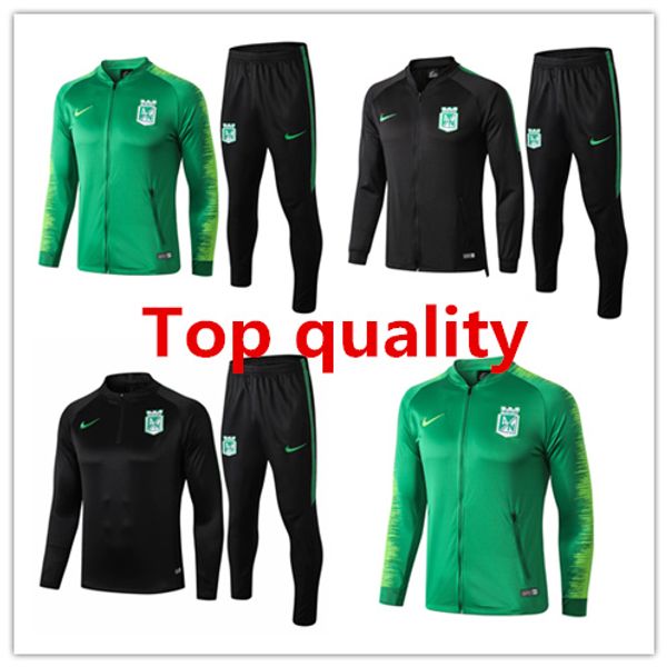 

2019 atletico nacional medellin mens jacket moreno football long sleeve tracksuits soccer jersey colombia winter coat training shirt sweater, Blue;black