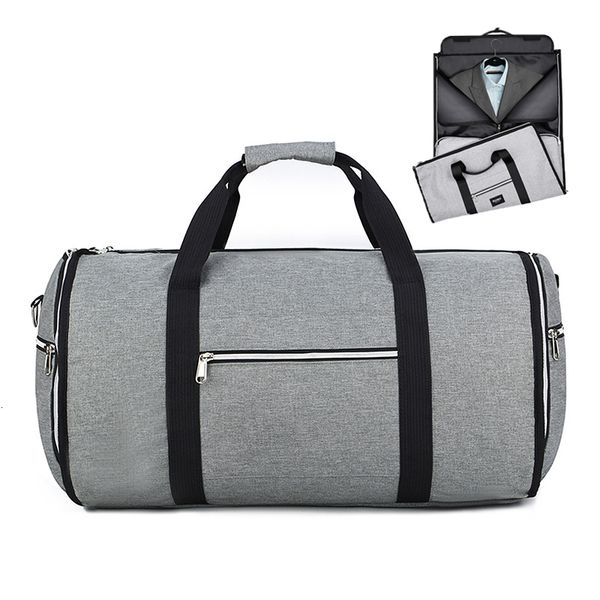 

convertible 2 in 1 garment bag with shoulder strap, luxury garment duffel bag for men women hanging suitcase suit travel bags cj191210