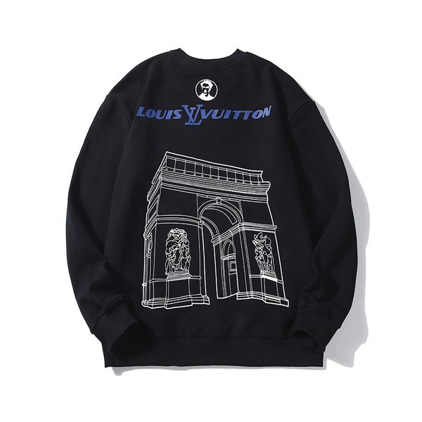 

vl designer luxury mens hoodies tide brand sweatshirt fashion pavilion pattern blue letter logo white black couples wild hoodie
