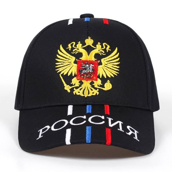 

2018 new 100% cotton outdoor baseball cap russian emblem embroidery fashion sports hats for men & women patriot caps uawux, Black;white
