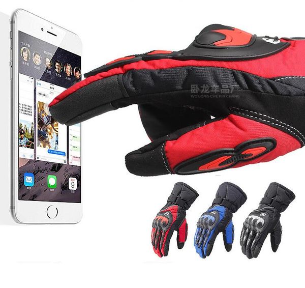 

winter motorcycle waterproof gloves men' touch screen riding gloves electric vehicle cold insulation windproof locomotive gloves, Blue;gray