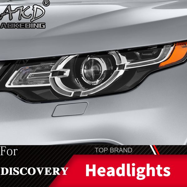 

head lamp for discovery ander 2016-2019 headlights fog lights daytime running lights drl h7 led bi xenon bulb car accessory
