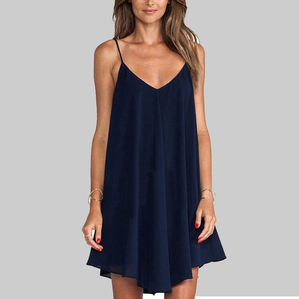 

plus size 6xl spaghetti strap navy blue tank summer women 2019 sleeveless see through loose feminino chiffon blusas, White