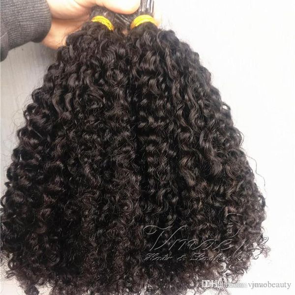 Peruvian I Tip Hair Extensions Kinky Curly 100 Strands Pre Bonded