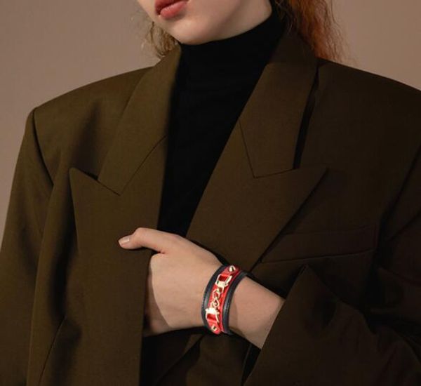 

braccialetto designer bracelet gold bangle women luxury designer jewelry leather bangle jewelry new year gift for girlfriend, Golden;silver