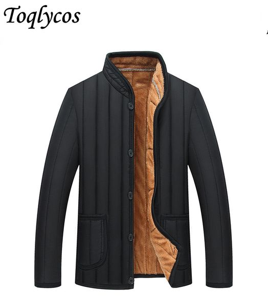 

winter men's business type wool inner stand collar warm thick coat 263, Black