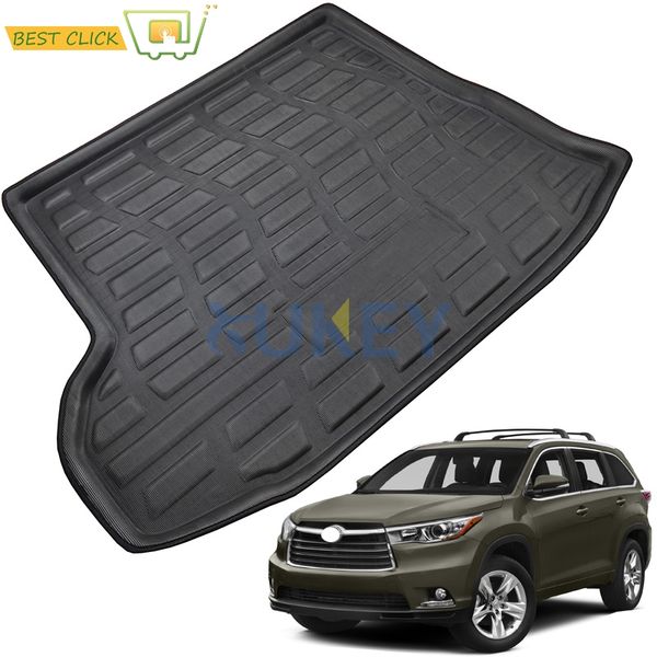 

accessories for highlander kluger 2014 2015 2016 2017 2018 rear trunk liner cargo boot mat floor carpet tray mud kick